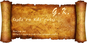 Györe Károly névjegykártya